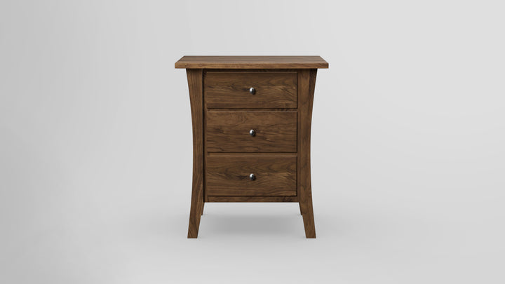 Forest Green 3 Drawer Night Stand