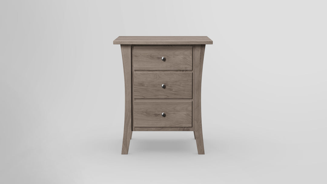 Forest Green 3 Drawer Night Stand