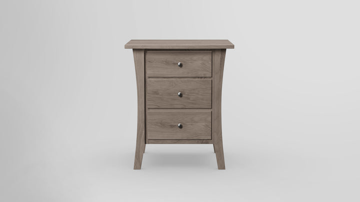 Forest Green 3 Drawer Night Stand