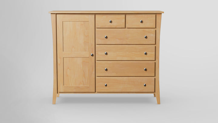 Forest Green 6 Drawer Chest Combo Left Wardrobe