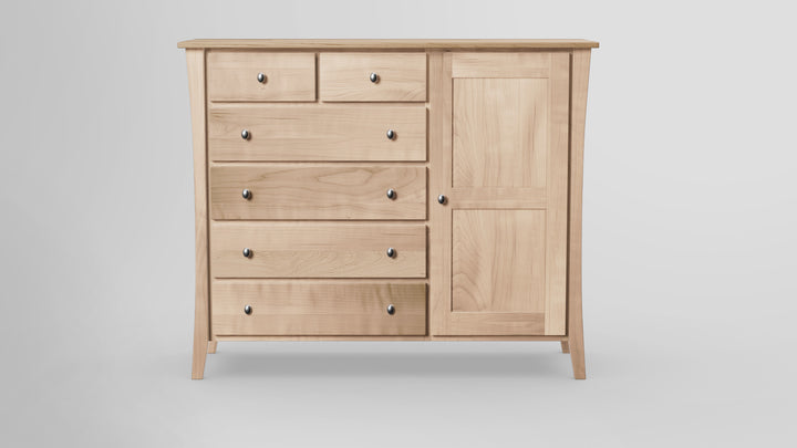 Forest Green 6 Drawer Chest Combo Right Wardrobe