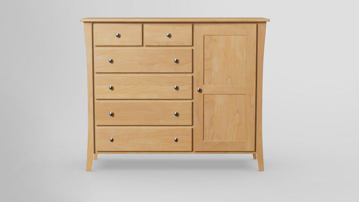 Forest Green 6 Drawer Chest Combo Right Wardrobe