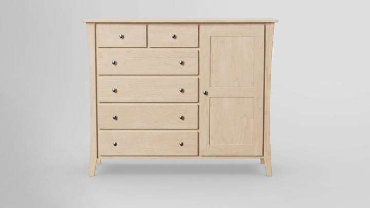 Forest Green 6 Drawer Chest Combo Right Wardrobe