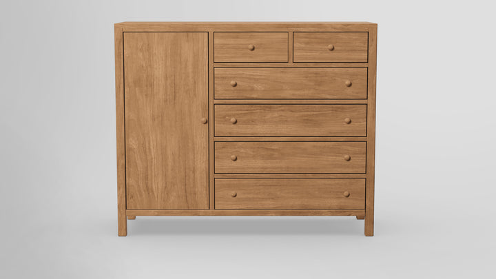 Gratitude 6 Drawer Chest Combo Left Wardrobe
