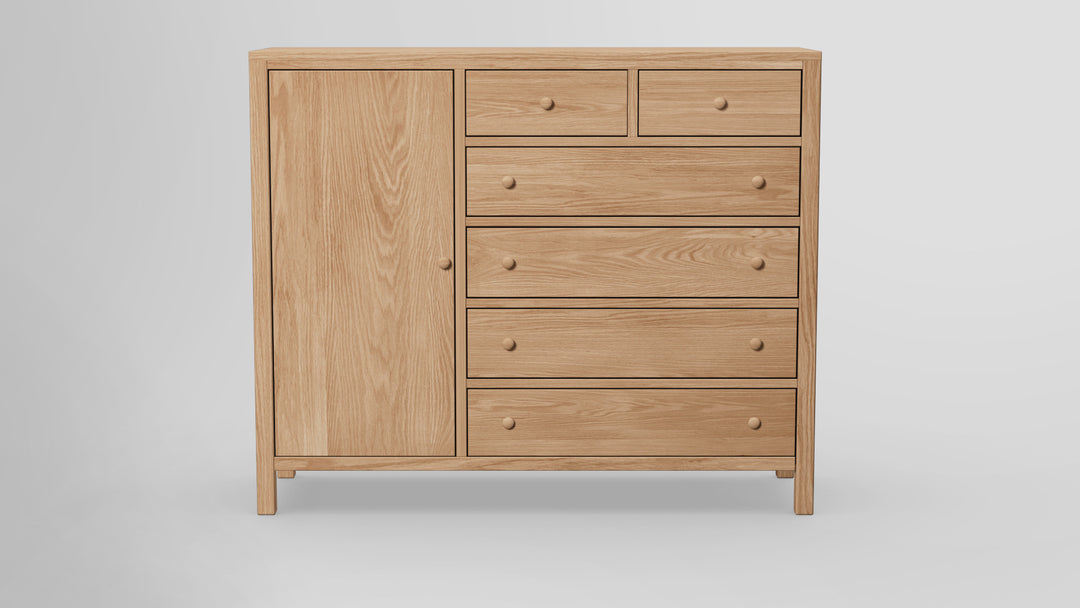 Gratitude 6 Drawer Chest Combo Left Wardrobe