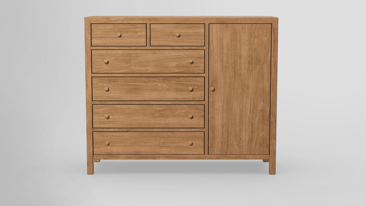 Gratitude 6 Drawer Chest Combo Right Wardrobe