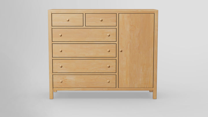 Gratitude 6 Drawer Chest Combo Right Wardrobe