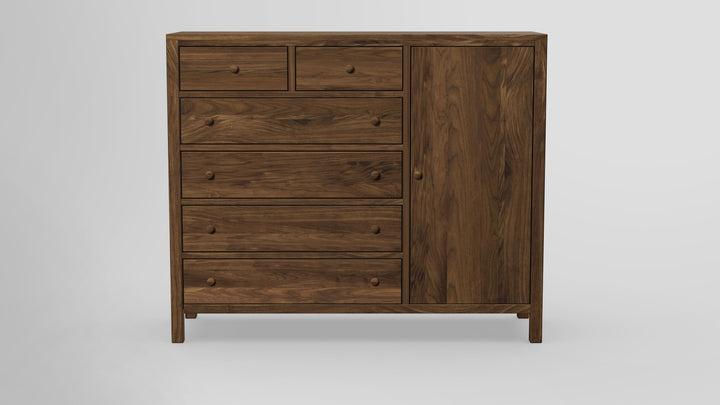 Gratitude 6 Drawer Chest Combo Right Wardrobe