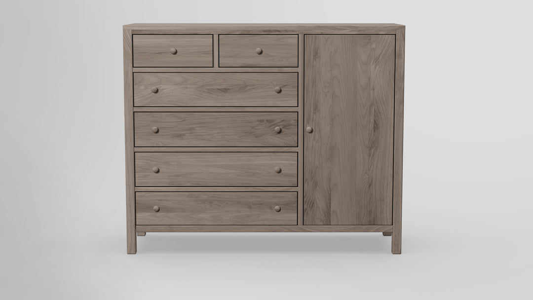 Gratitude 6 Drawer Chest Combo Right Wardrobe