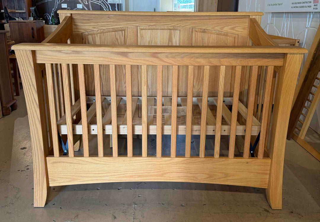 Clover Green Panel Crib Red Oak (Floor Model)