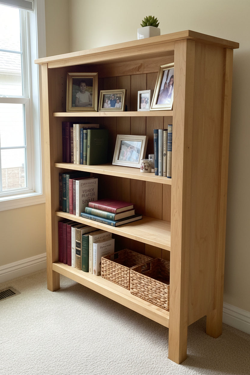 organic solid wood bookcases – Green Cradle