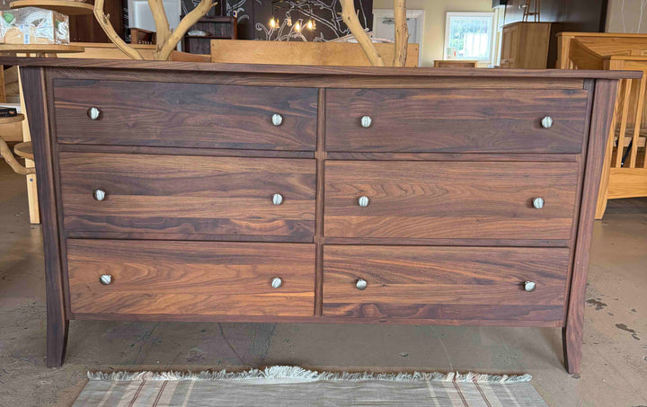 Forest Green 6 Drawer Dresser in Walnut (Floor Model)