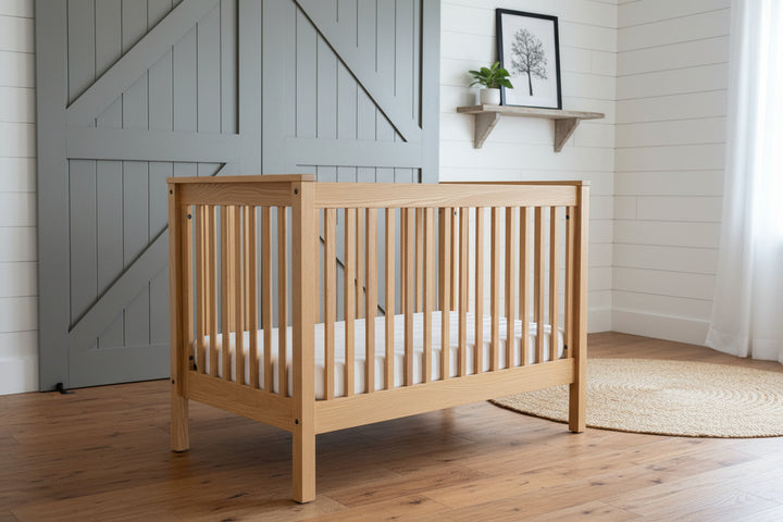 Gratitude Slat Crib Red Oak (Floor Model)