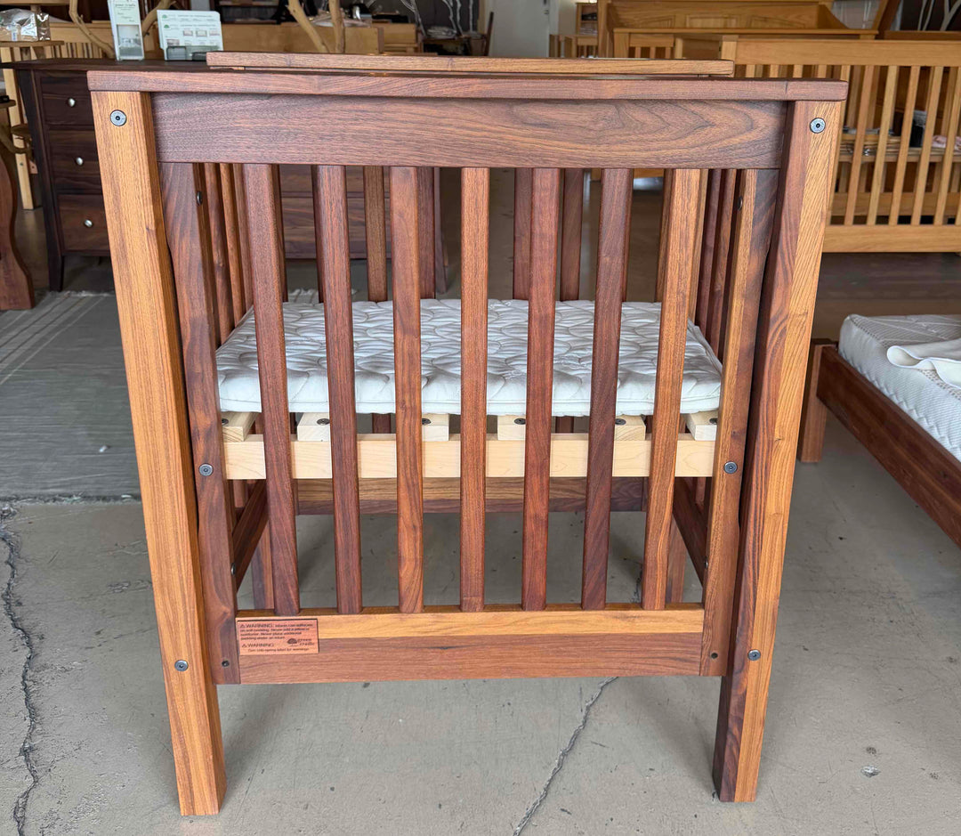 Gratitude Bassinet Mini Crib Walnut with Mattress (Floor Display)