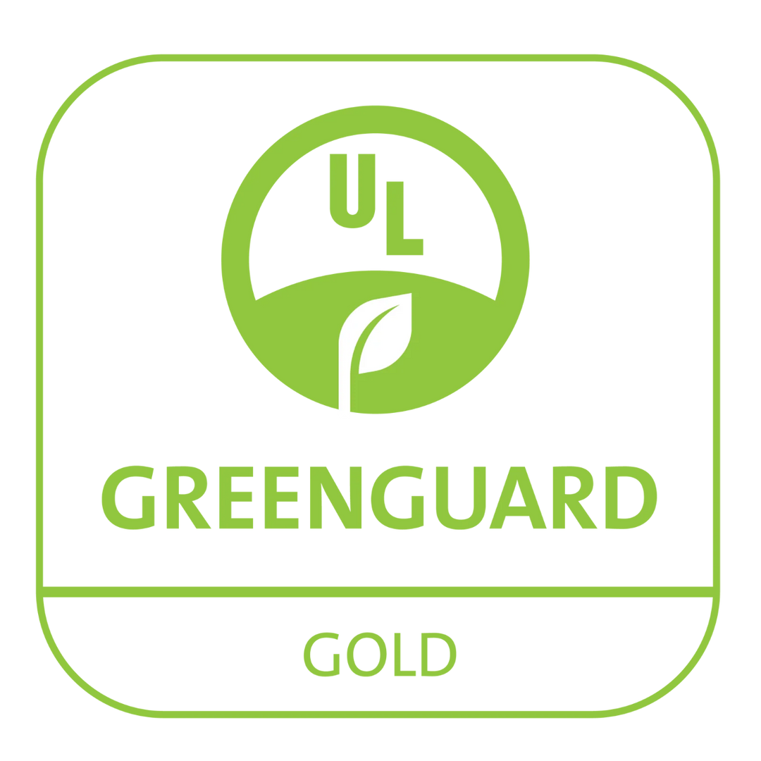 Greenguard Gold certification logo with UL logo on a white background