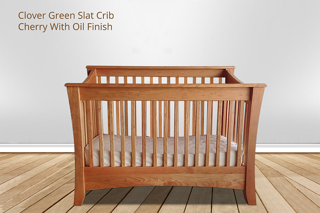 Clover Green Slat Crib