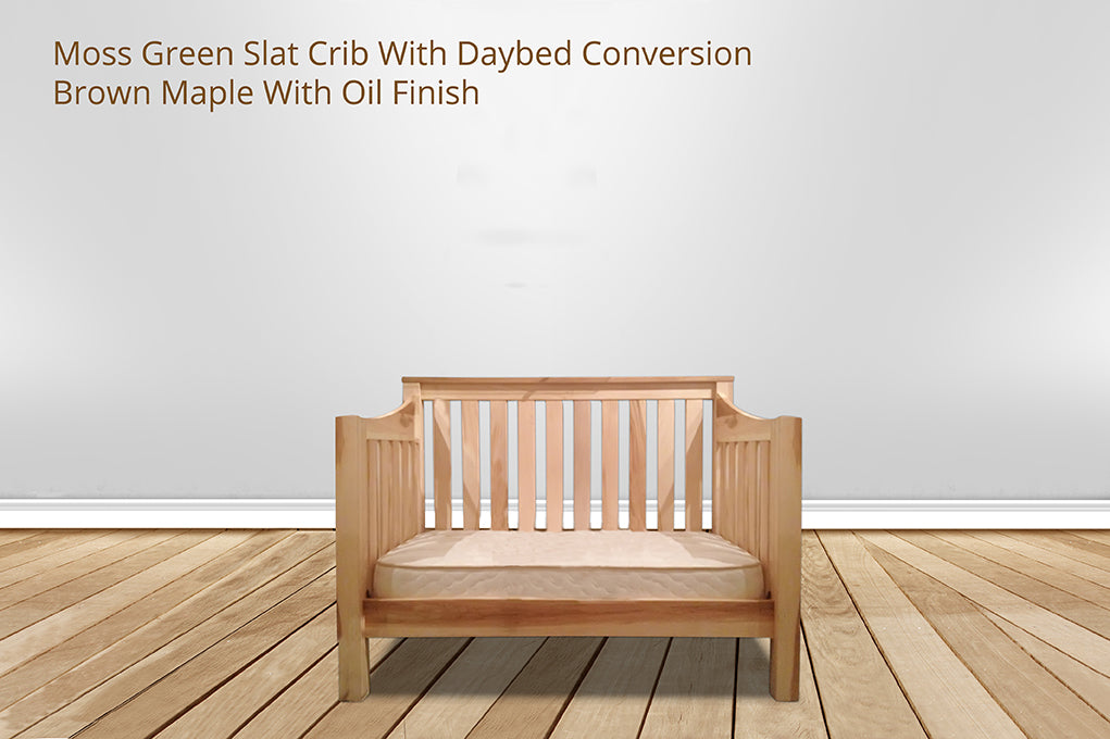 Moss Green Slat Crib