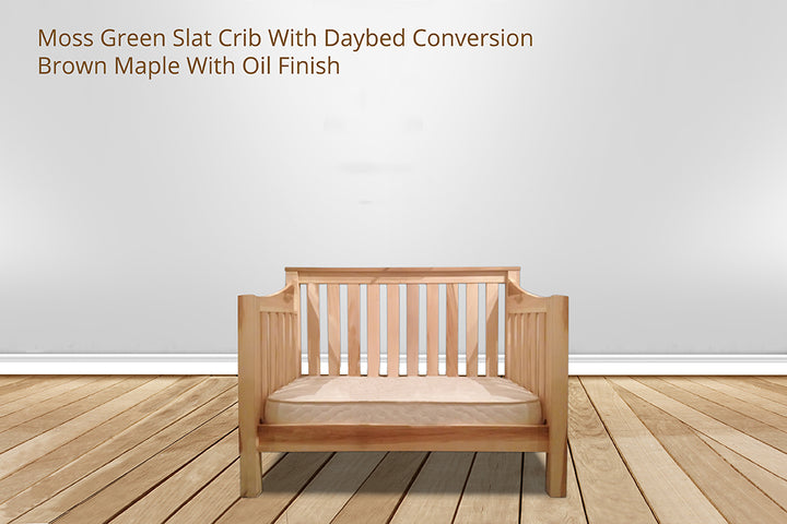 Moss Green Slat Crib