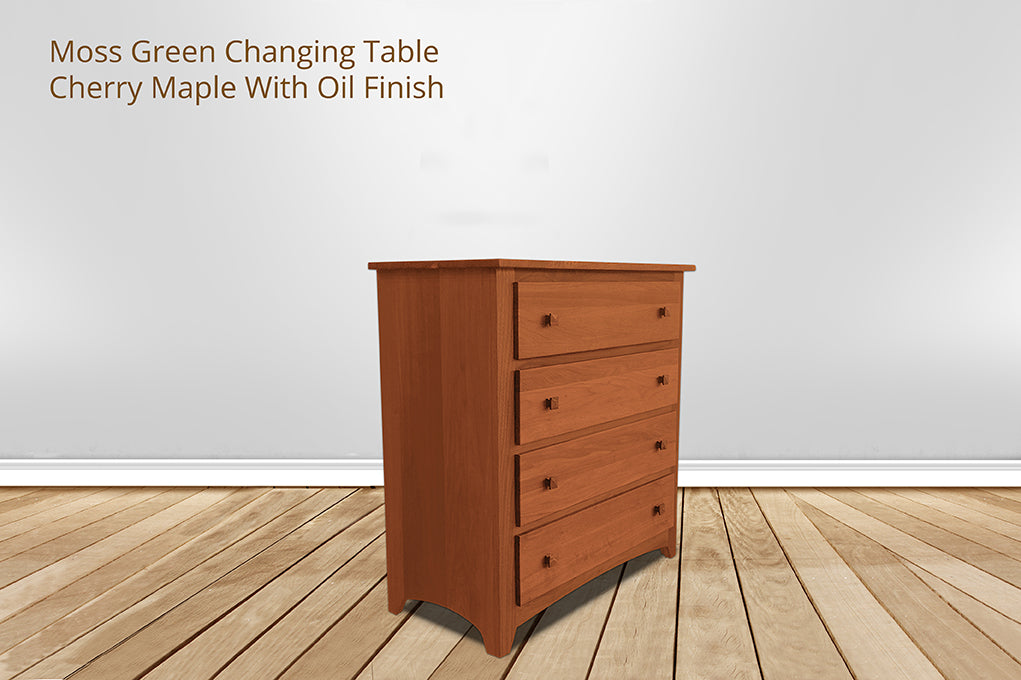 Moss Green 4 Drawer Changing Table