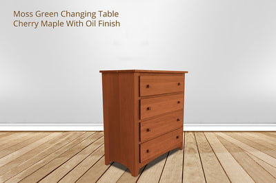Moss Green 4 Drawer Changing Table