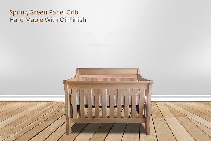 Spring Green Panel Crib