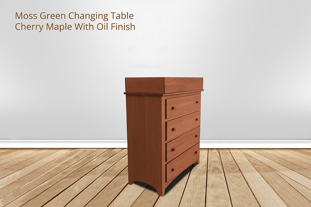 Moss Green 4 Drawer Changing Table