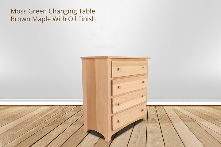 Moss Green 4 Drawer Changing Table
