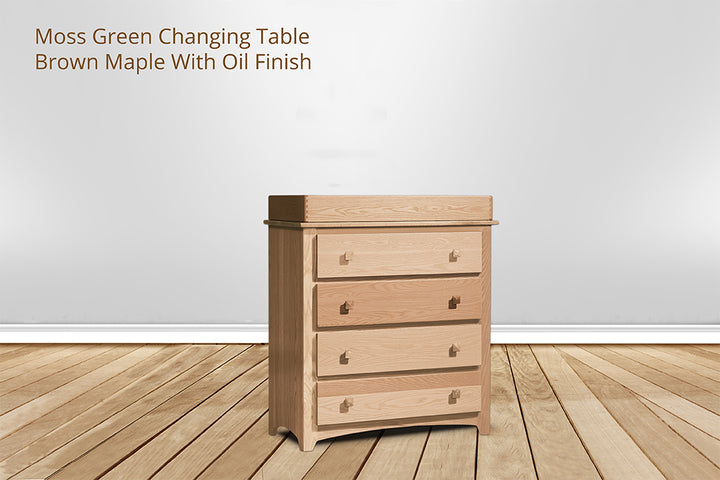 Moss Green 4 Drawer Changing Table