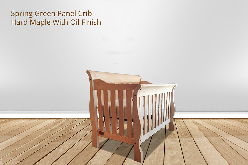Spring Green Panel Crib
