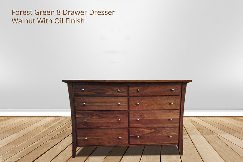 Forest Green 8 Drawer Dresser