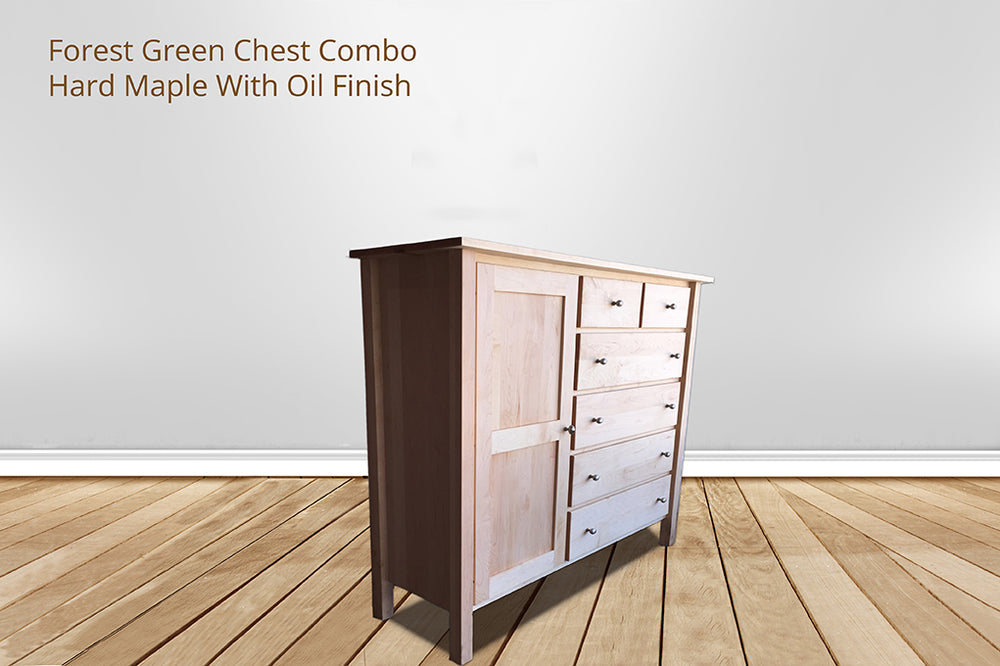 Forest Green 6 Drawer Chest Combo