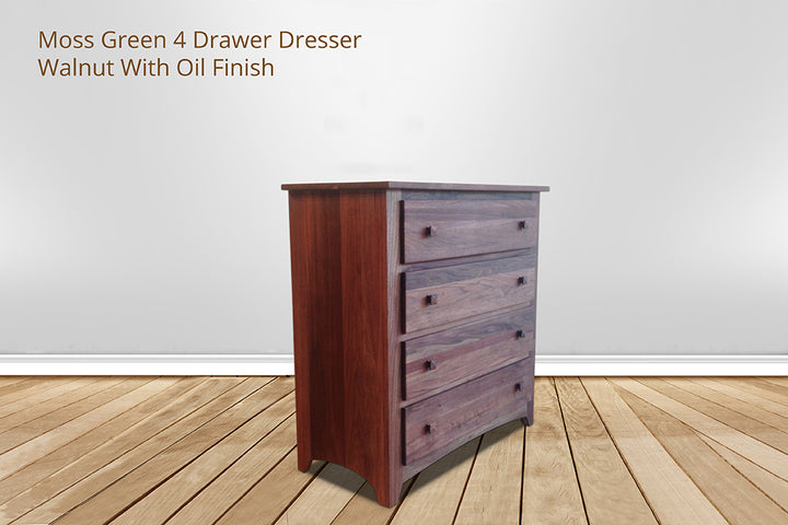 Moss Green 4 Drawer Chest