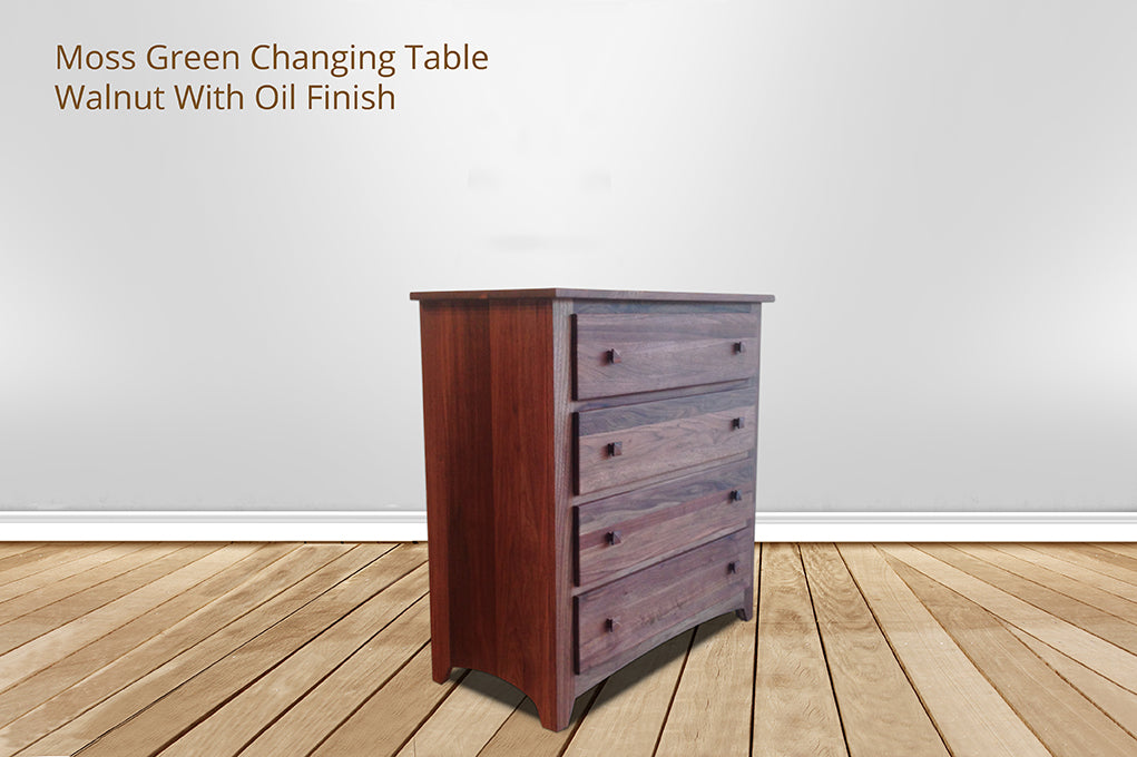 Moss Green 4 Drawer Changing Table