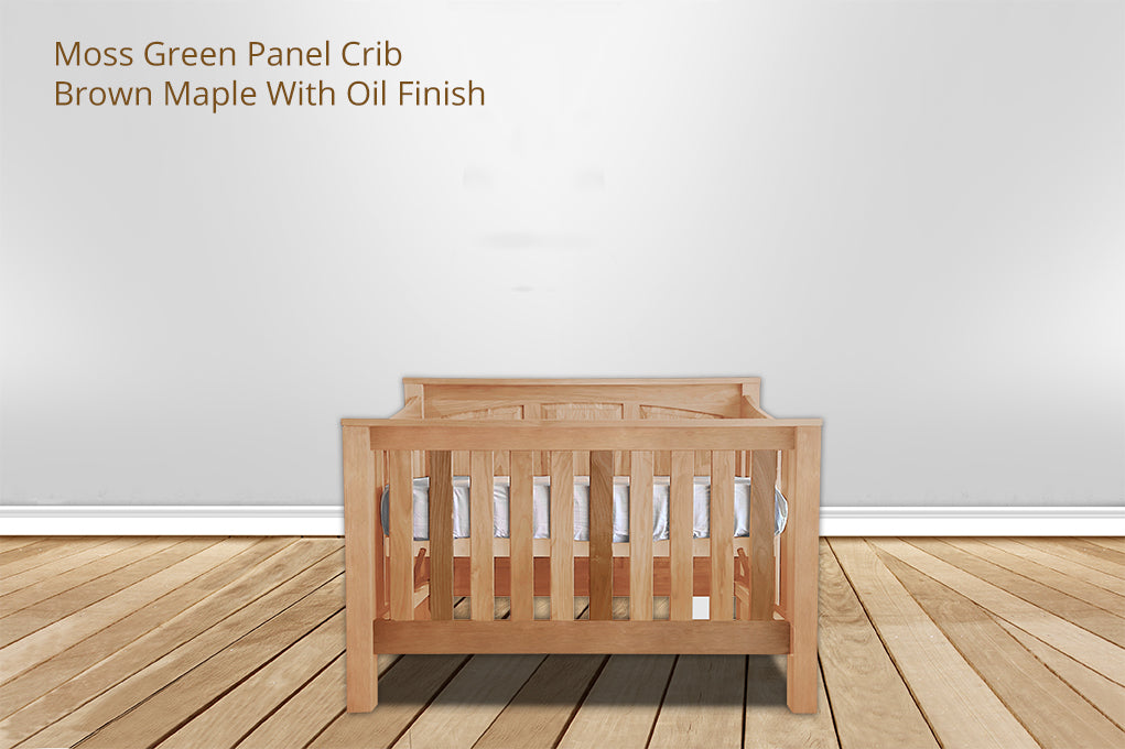 Moss Green Panel Crib