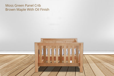 Moss Green Panel Crib