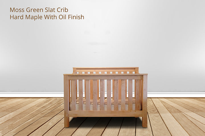 Moss Green Slat Crib