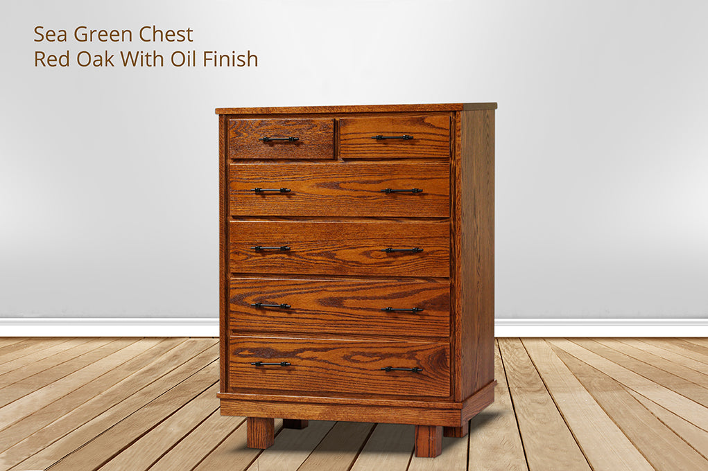 Sea Green 6 Drawer Chest