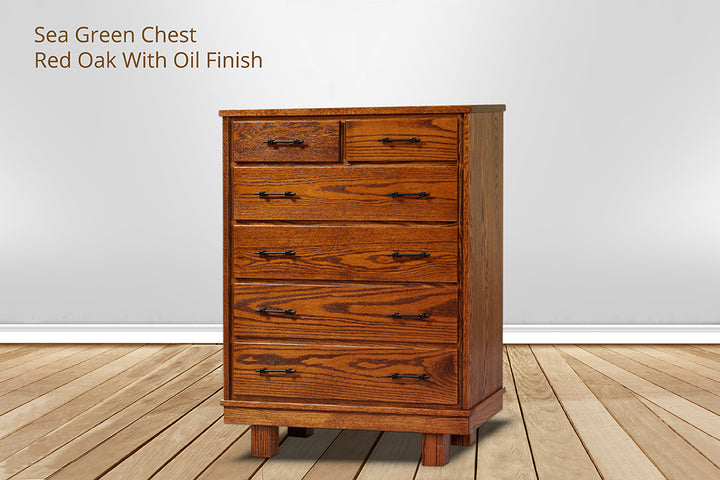 Sea Green 6 Drawer Chest