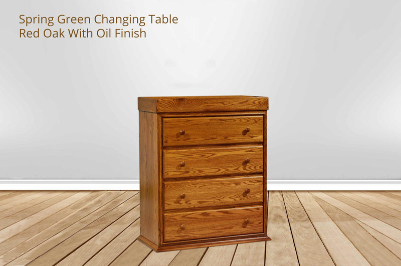 Spring Green 4 Drawer Convertible Changing Table