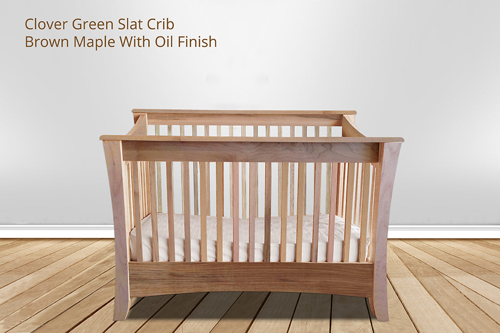Clover Green Slat Crib
