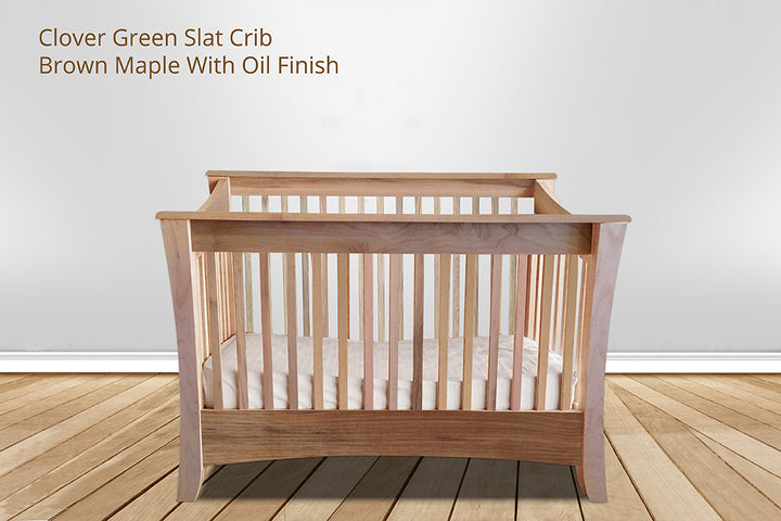 Clover Green Slat Crib