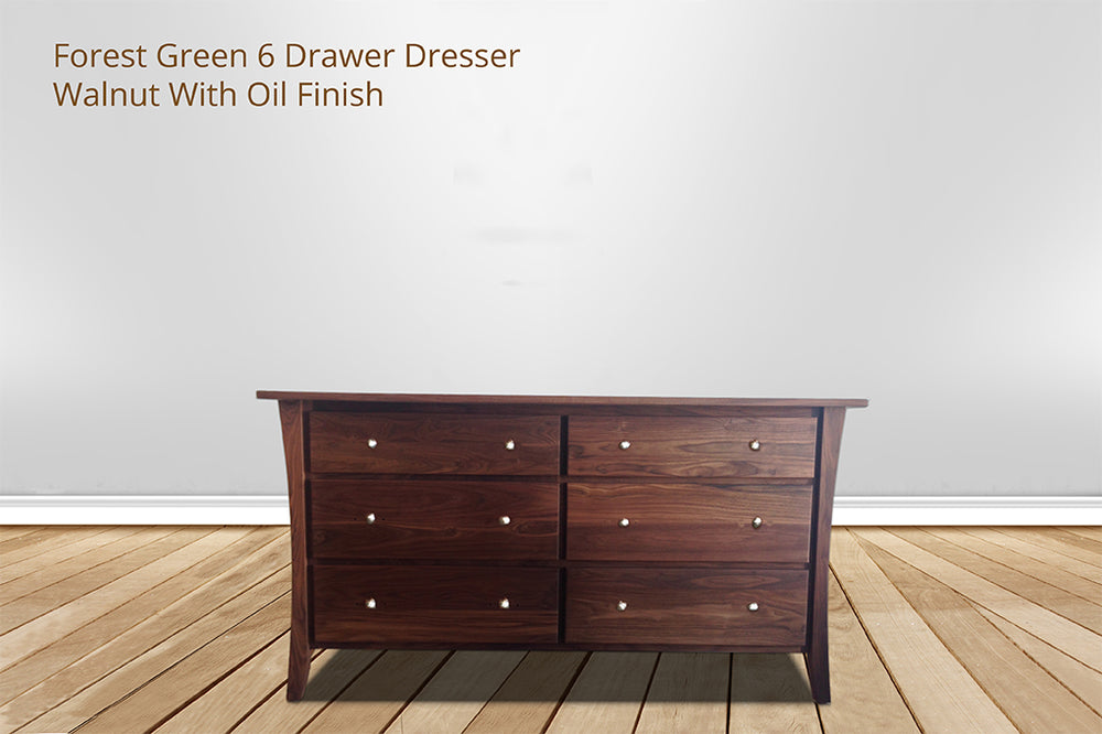 Forest Green 6 Drawer Dresser