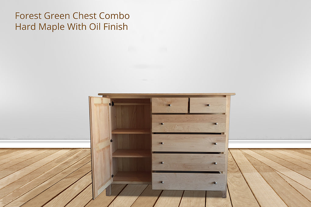Forest Green 6 Drawer Chest Combo