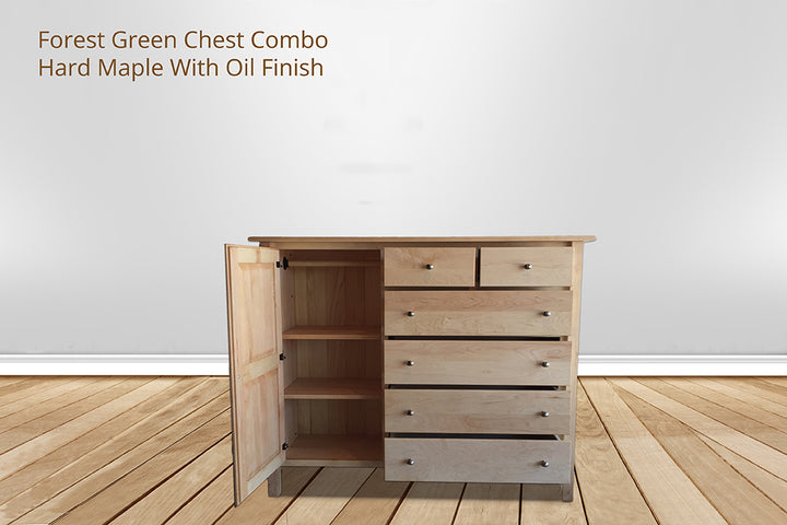 Forest Green 6 Drawer Chest Combo