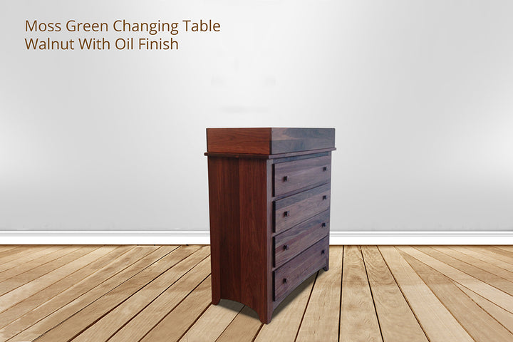 Moss Green 4 Drawer Changing Table