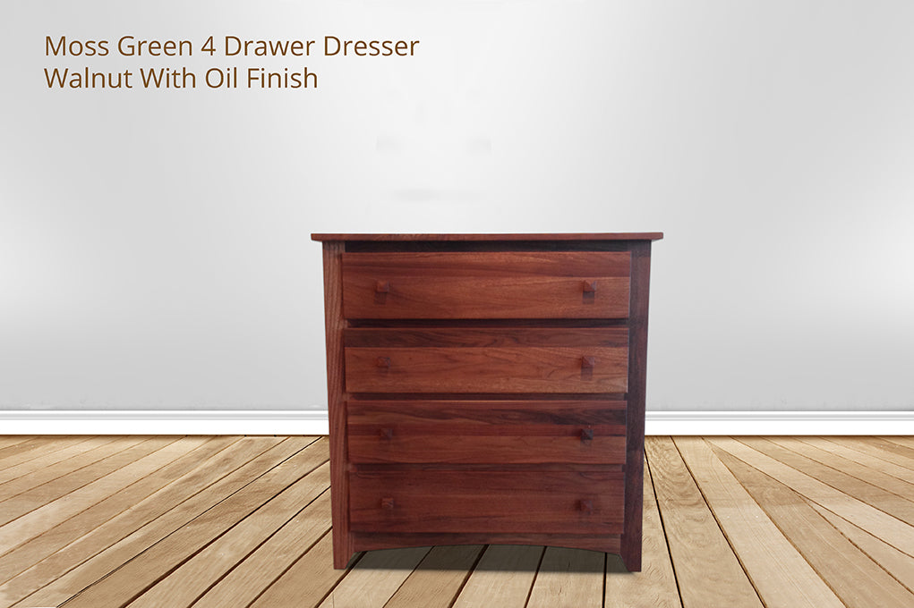 Moss Green 4 Drawer Chest