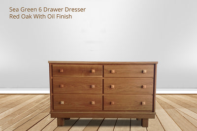 Sea Green 6 Drawer Dresser