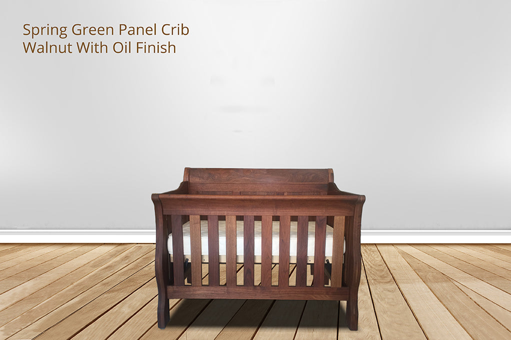 Spring Green Panel Crib
