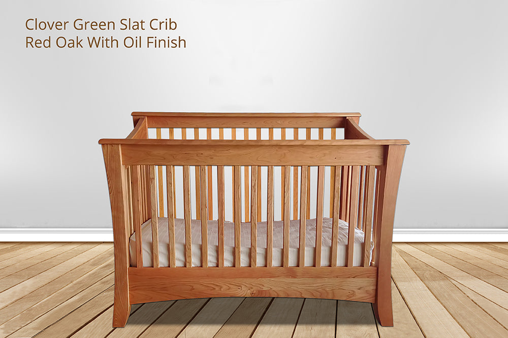 Clover Green Slat Crib
