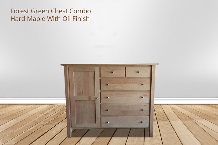 Forest Green 6 Drawer Chest Combo